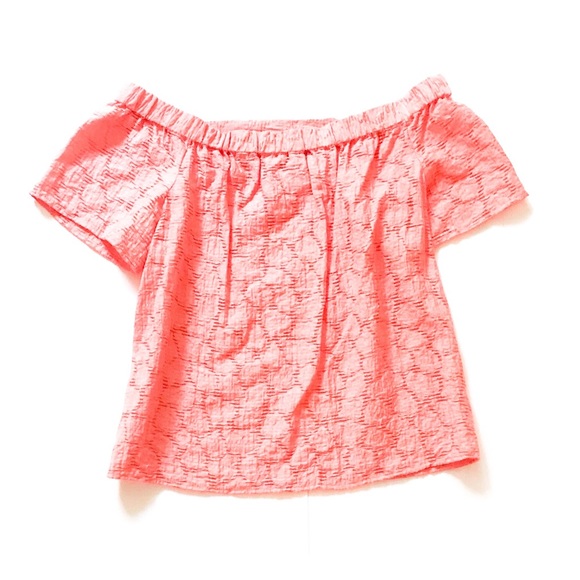 1. State Coral Off Shoulder Textured Knit Top NWOT - Picture 4 of 8